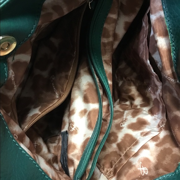 EUC B. MAKOWSKY EMERALD GREEN LEATHER HAND BAG - Picture 6 of 12